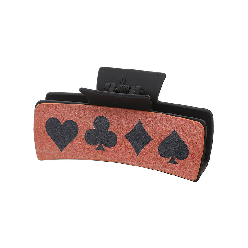 Wholesale Western Cowboy Style Feather Cow Scalp Leather Women' s Hair Clip Shark Clip